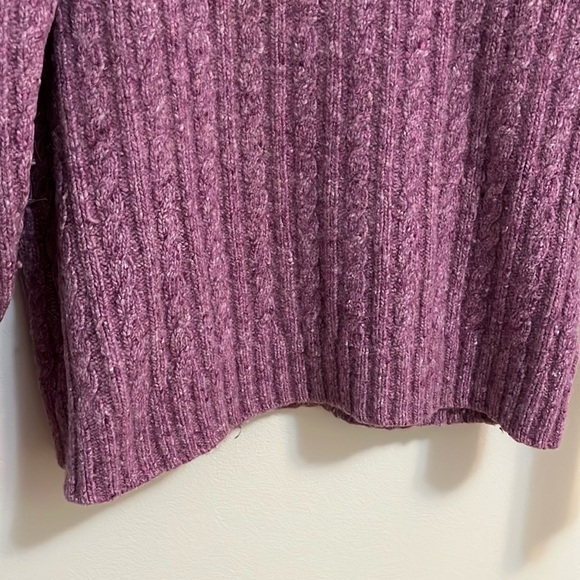 Brooks Brothers sweater top woman’s cable knit crew neck merino wool alpaca - Picture 7 of 10